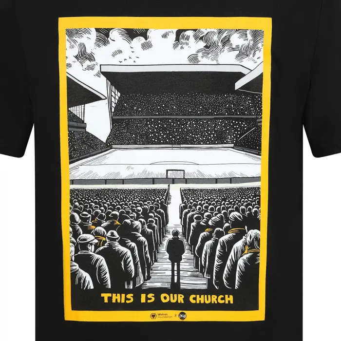 Wolverhampton Wanderers Kits Shop | This Is Our Church T-Shirt – Black Wolves Jerseys and Gear